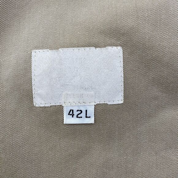 VTG Christian Dior Monsieur Trench Coat Mens 42L Beige Belted Lined Raincoat 80s - Picture 14 of 16